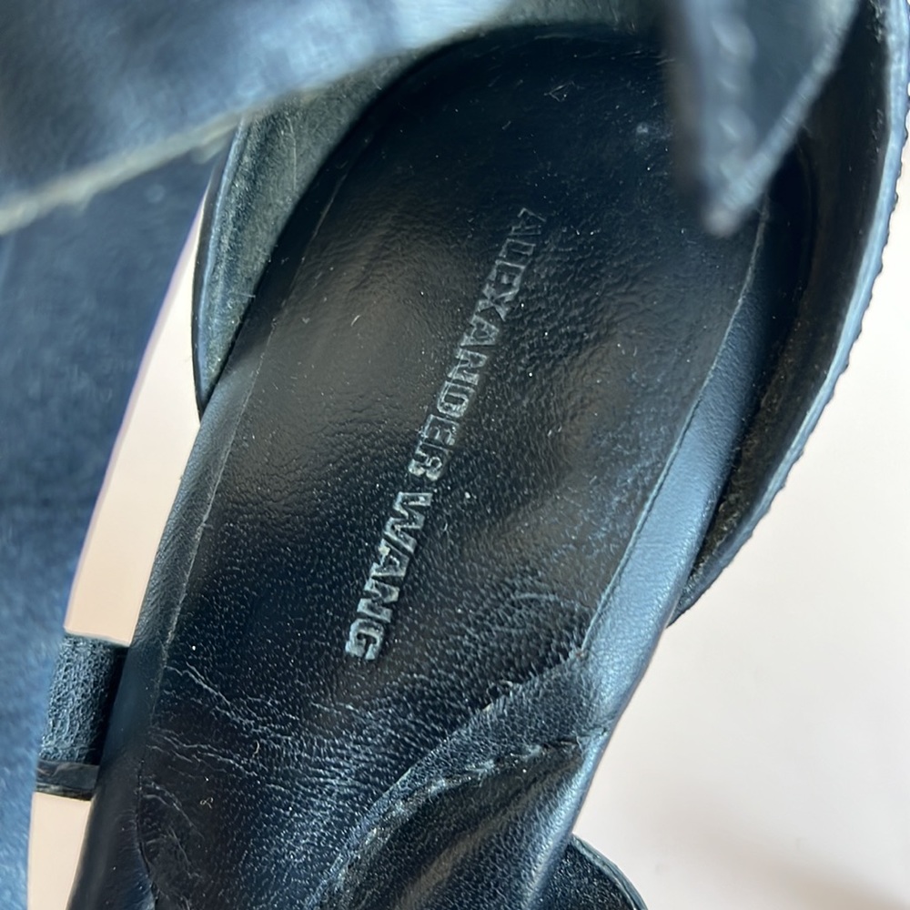 ALEXANDER WANG Strappy Black Leather Stilettos! Size 38 - Picture 4 of 10